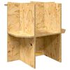 vidaXL terrārija pamats Brūna 50 x 50 x 50 cm OSB