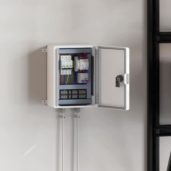 vidaXL Kontroles skapis Pelēka 28 x 13 x 28 cm ABS plastmasa