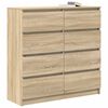 vidaXL Bufete Sonoma Ozols 100x35x99 cm Engineered Wood