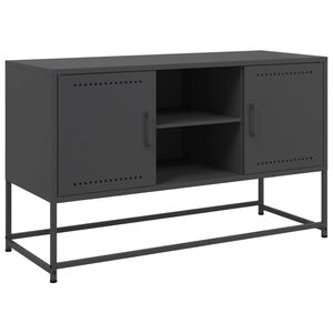 vidaXL TV skapītis, 100,5x39x60,5 cm, tērauds, melns