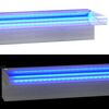 vidaXL ūdenskritums ar RGB LED gaismām, nerūsējošs tērauds, 90 cm