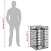 vidaXL Gabions pacelta gulta Sudraba 50 x 50 x 80 cm Cinkots tērauds