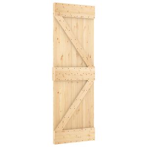 vidaXL Slīdo&scaron;ās durvis NARVIK 85 x 210 cm (213,5 cm) Dabiska un melna
