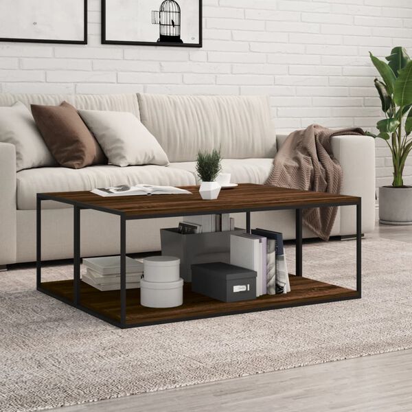 vidaXL sienas plaukti, 4 gab., brūni, 100x40x1,5 cm, inženierijas koks