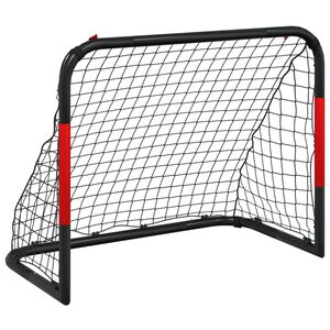 vidaXL futbola vārti, sarkani un melni, 90x48x71 cm, tērauds