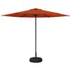 vidaXL Dārza parasols ar pamatu 300 x 300 cm Poliesters Taisnstūra
