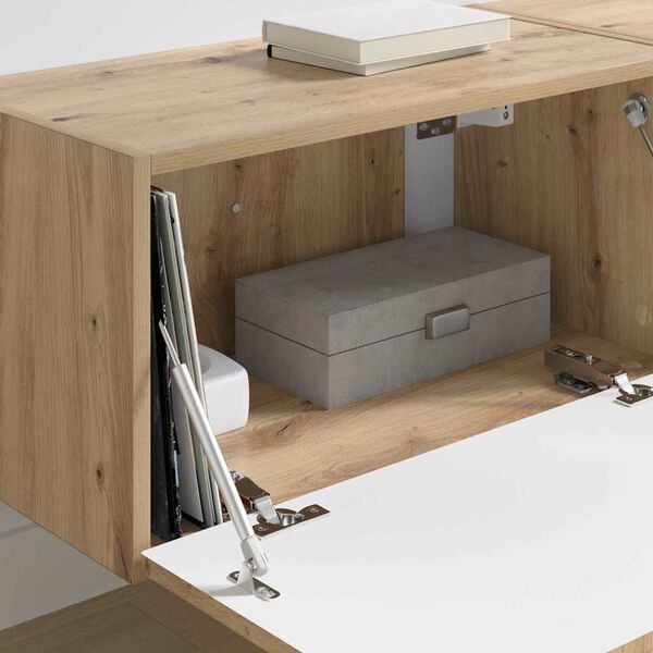 vidaXL TV sienas skapītis 2 pcs Mākslīgā ozola 60 x 31 x 29,5 cm