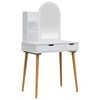 vidaXL Tualetes galda komplekts FAUSKE 3 pcs Balts 76 x 50 x 143 cm