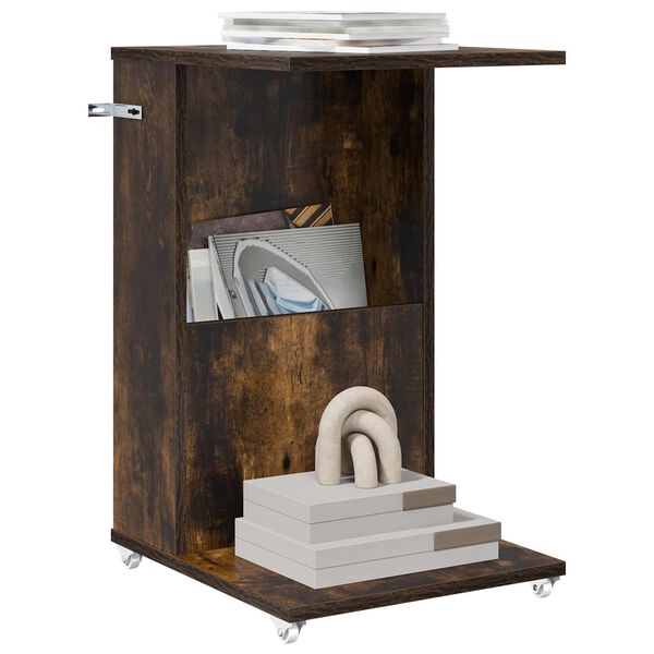 vidaXL Sānu galds Dūmaka ozols 40 x 35 x 60 cm Inženierijas koks