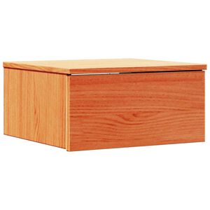 vidaXL Naktsgaldiņ&scaron; Vaks brūns 37 x 35 x 18,5 cm Priedes masīvkoks