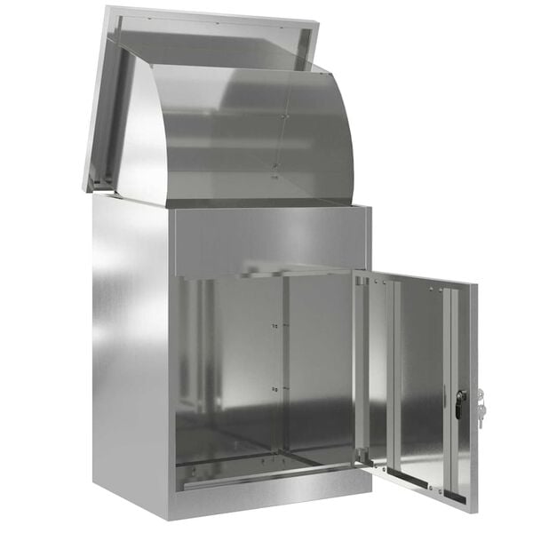 vidaXL Paku nodo&scaron;anas kaste Melna 47.5 x 38 x 59 cm Cinkots tērauds