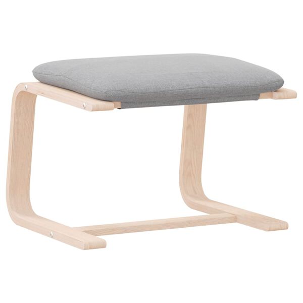 vidaXL kājsoliņ&scaron;, 51x41x40 cm, gai&scaron;i pelēks audums