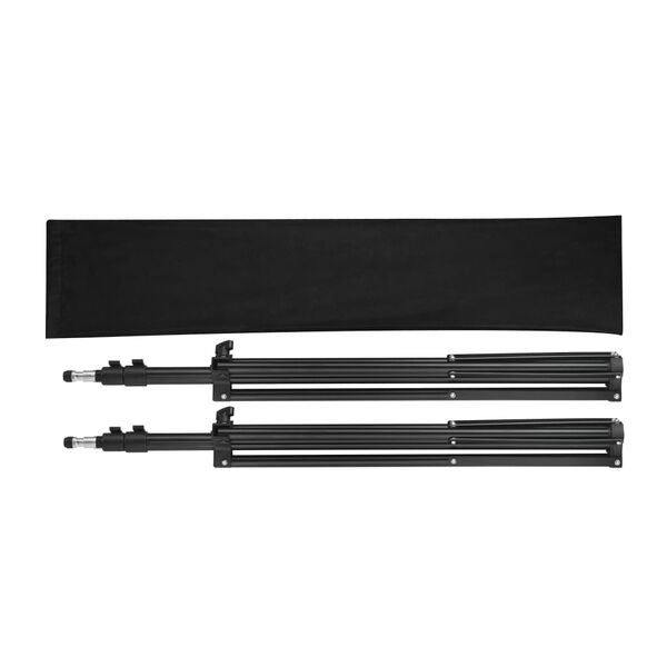 2 Trijkāju Gaismas Statīvi 78 - 210 cm