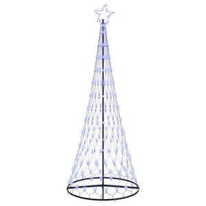 vidaXL LED Ziemassvētku koks Zila 250 cm Metāla