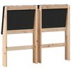 vidaXL Mīkstināts gultas galvgalis Melna 120 cm Ciets priedes koks