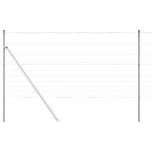 vidaXL Lauku žogs Sudraba 25 x 1.2 m Cinkots tērauds