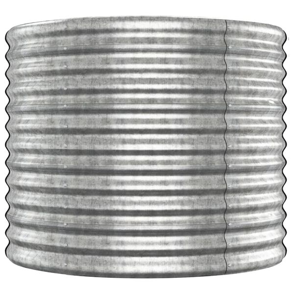 vidaXL augstā puķu kaste, 512x80x68 cm, tērauds, sudrabaina