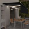 vidaXL izvelkama markīze ar žalūziju un LED, 6x3 m, manuāla, pelēka