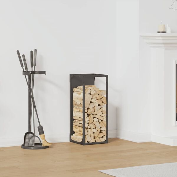 vidaXL Malkas plaukts Melns 25x25x60 cm Auksti velmēts tērauds