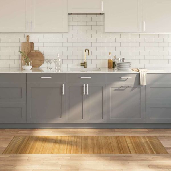 vidaXL paklājs, taisnstūra forma, dabīga krāsa, 60x200 cm, bambuss