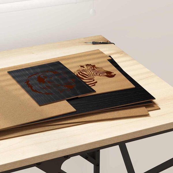 vidaXL Dekora Paneli 12 pcs Melns ozols 30 x 42 x 0.3 cm