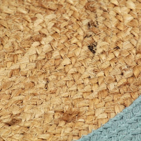 vidaXL galda paliktņi, 6 gab., zaļa, dabīga krāsa, 38 cm, kokvilna