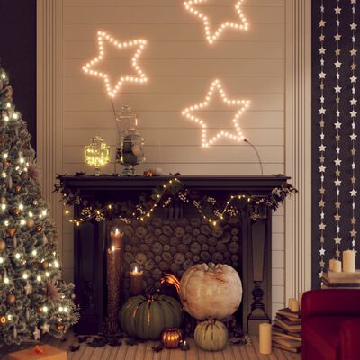 vidaXL Ziemassvētku figūra, zvaigzne, 48 silti baltas LED, 56 cm