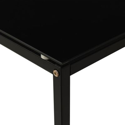 vidaXL galdiņš, melns, 40x40x60 cm, rūdīts stikls