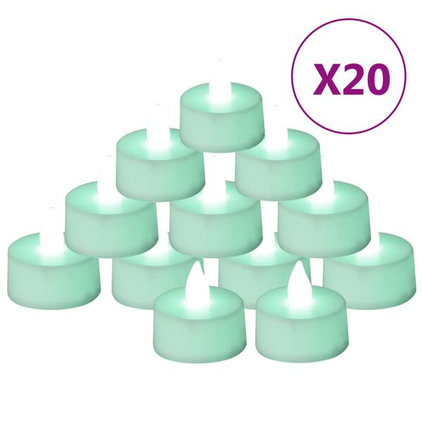 vidaXL elektriskās LED tējas sveces, 20 gab., dažādas krāsas