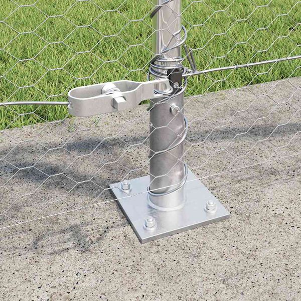 vidaXL Žoga āķis Sudraba 50 x 0,8 m (25 mm siets) Tērauds