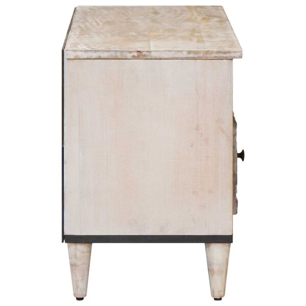 vidaXL Televizora skapī&scaron;a Balts 100 x 33,5 x 46 cm Cieta mango koksne