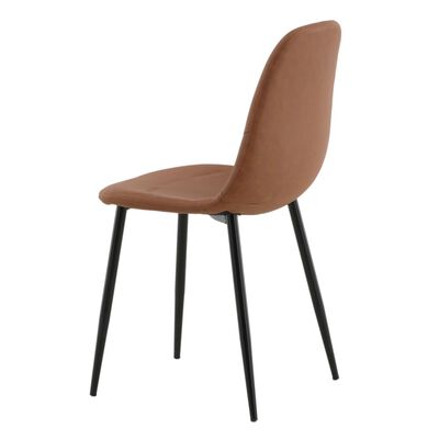 Venture Home virtuves krēsli Polar, 2 gb., melni, brūni, ādas izskats