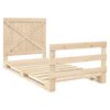 vidaXL gultas rāmis ar galvgali, 100x200 cm, priedes masīvkoks