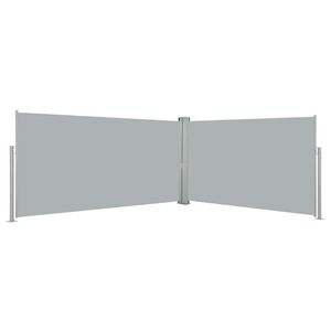 vidaXL izvelkams sānu aizslietnis, 160 x 600 cm, pelēks