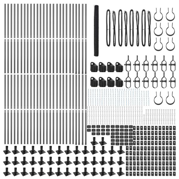 vidaXL Žoga āķis Pelēka 100 x 1,4 m (50 mm siets) Tērauds un PVC