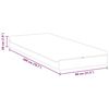 vidaXL Matracis Balts un pelēks 80 x 200 cm Kabatas atspera