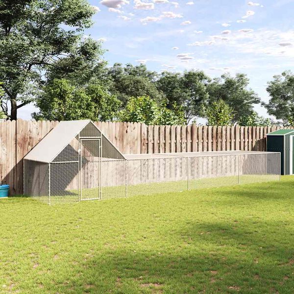 vidaXL vistu būris, 8x2x2 m, cinkots tērauds