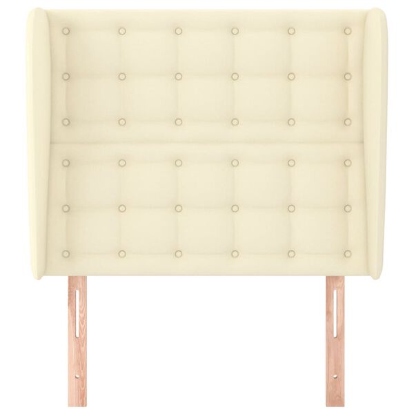 vidaXL galvgalis ar malām, 103x23x118/128 cm, krēmkrāsas mākslīgā āda