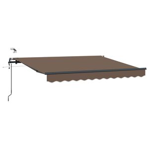 vidaXL Pārsega audums Pelēkbrūna 600 &times; 350 cm Poliesters
