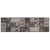 vidaXL Virtuves paklājs Melna mozaīka 150 x 45 cm 100% poliamīds