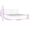 vidaXL gultas rāmis ar galvgali, melns metāls, 193x203 cm