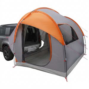 vidaXL Auto telts ar jumtu Pelēka un oranža 239 x 210 x 210 cm