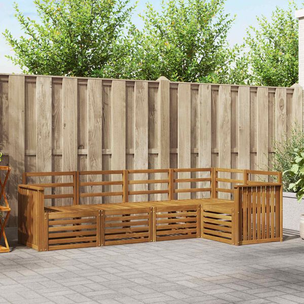 vidaXL Dīvāna komplekti 5 pcs Dabiska Cietā akācijas koks