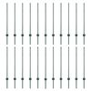 vidaXL Iegultais žogs 22 gab. Zaļa 140 cm