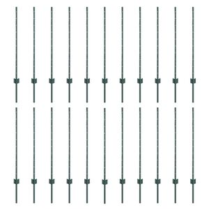 vidaXL Iegultais žogs 22 gab. Zaļa 140 cm