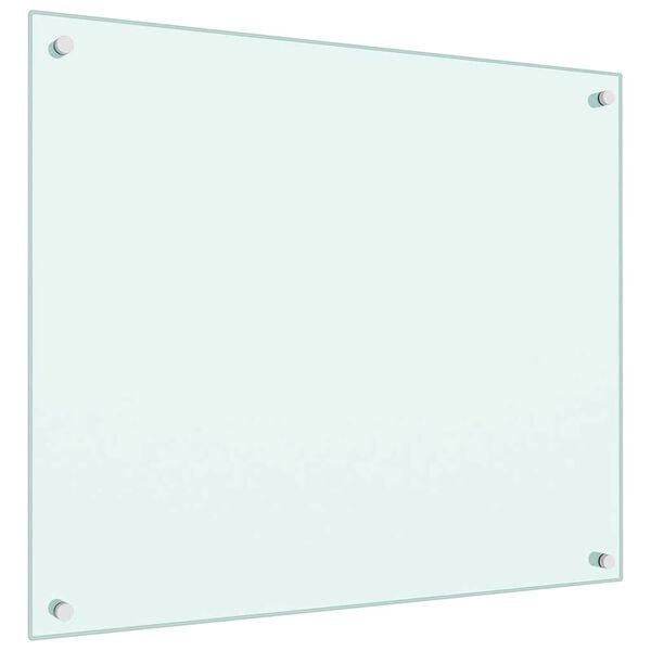 vidaXL virtuves sienas panelis, 70x60 cm, rūdīts stikls, piena krāsas