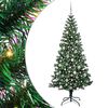 vidaXL Mākslīgais LED Ziemassvētku eglīte Zaļa 210 cm PVC un metāls