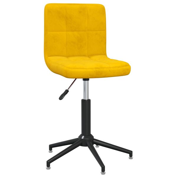 3087674 vidaXL Swivel Dining Chairs 4 pcs Mustard Yellow Velvet (334436&times;2)