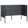 vidaXL Atkritumu tvertņu ekrāns 167 x 85 x 113 cm Tērauds Antracīta