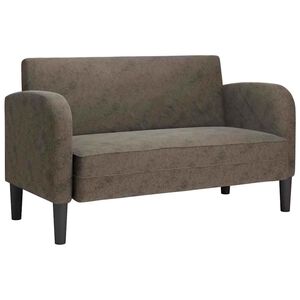 vidaXL Loveseat dīvāns, tum&scaron;i pelēks, 110 cm, mākslīgā āda